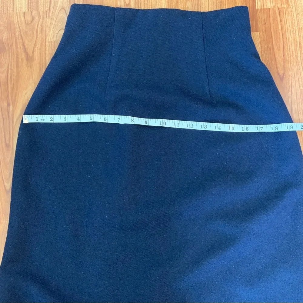 Custom blue wool skirt size 6